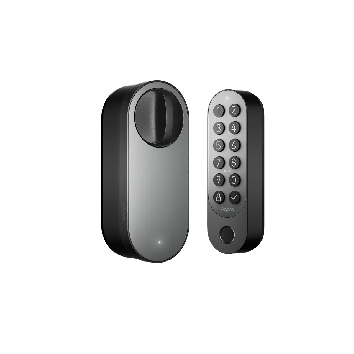 Cerradura Aqara Smart Lock U200 en negro con su teclado con lector de huella
