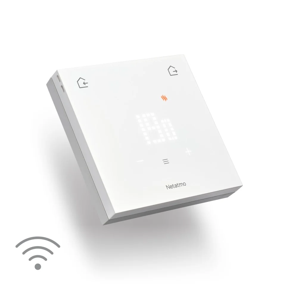 Termostato Inalámbrico ORIGINAL de Netatmo, diseño plano con pantalla de puntos